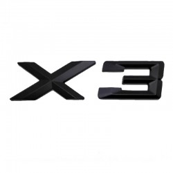 Emblema X3 spate portbagaj BMW, Negru matt