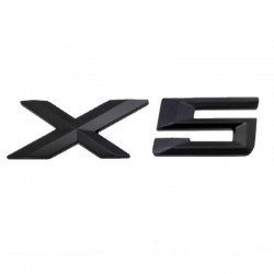 Emblema X5 spate portbagaj BMW, Negru matt