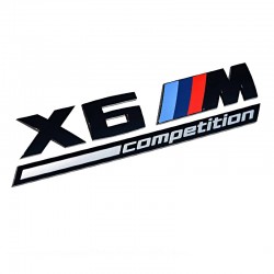 Emblema X6M Competition spate portbagaj BMW, Negru matt