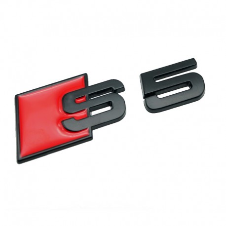 Emblema S5 spate portbagaj Audi,Negru matt