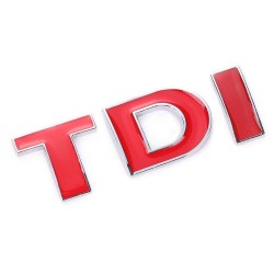 Emblema TDI rosu pentru Volkswagen