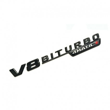 Emblema V8Biturbo 4Matic+, Negru pentru aripa Mercedes