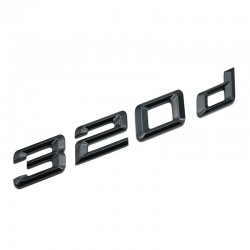 Emblema 320d Negru lucios, spate portbagaj BMW
