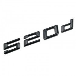 Emblema 520d Negru lucios, spate portbagaj BMW