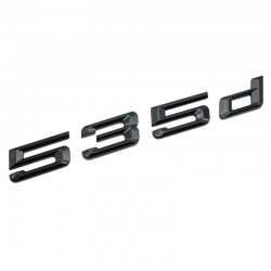 Emblema 535d Negru lucios, spate portbagaj BMW