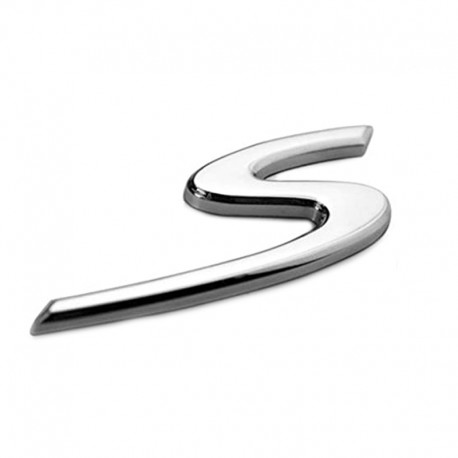 Emblema S spate portbagaj Porsche, culoare chrom