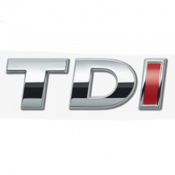 Emblema TDI chrom cu rosu pentru Volkswagen