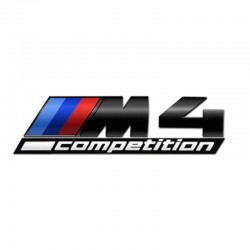 Emblema M4 Competition spate portbagaj BMW, Negru