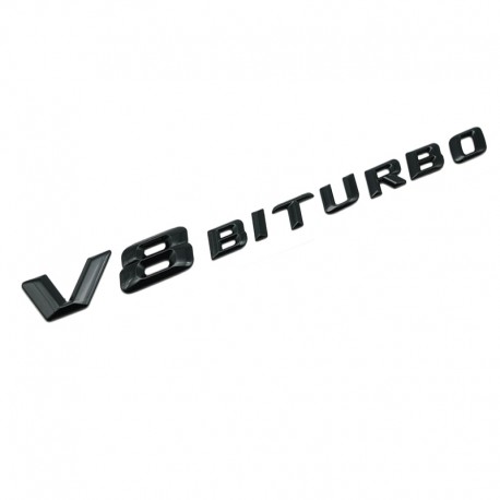 Embleme V8 Biturbo pentru aripa Mercedes, negru