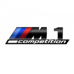 Emblema M1 Competition spate portbagaj BMW, Negru