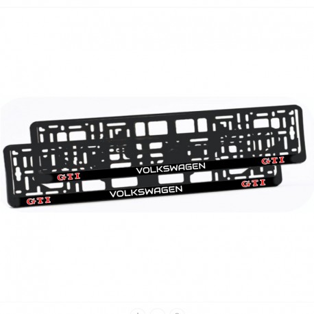 Set 2 bucati suport numar inmatriculare GTI Volkswagen