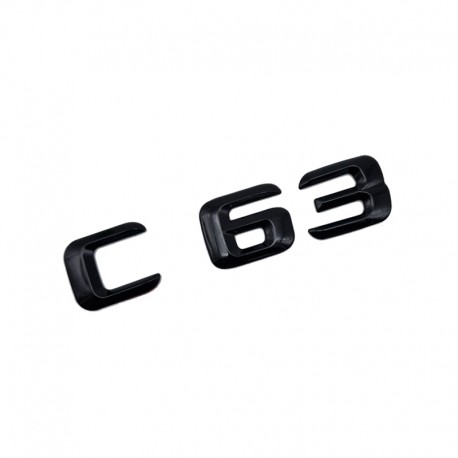 Emblema C 63 pentru spate portbagaj Mercedes, negru