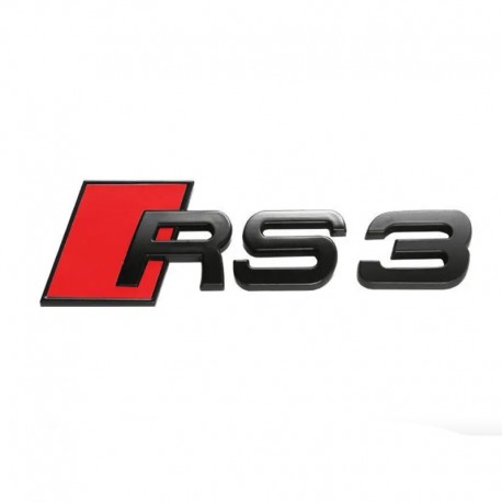Emblema RS3 Audi Sline, negru