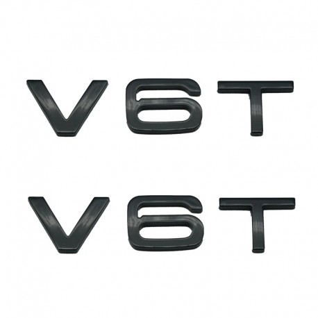 Embleme Audi V6T Negru pentru aripi