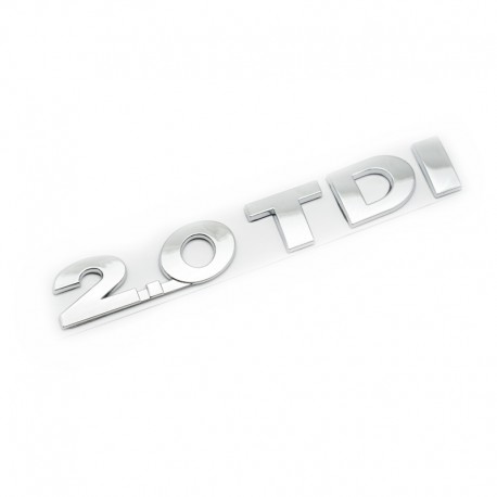 Emblema 2.0 TDI spate portbagaj Volkswagen, 15x3 cm