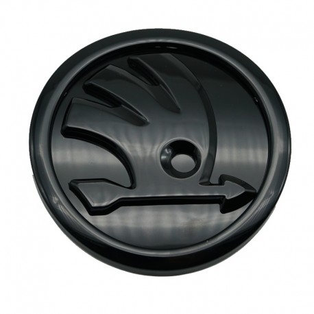 Emblema/sigla Skoda 90mm, Negru