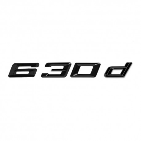 Emblema 630d spate portbagaj BMW, negru