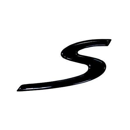 Emblema S spate portbagaj Porsche, culoare negru