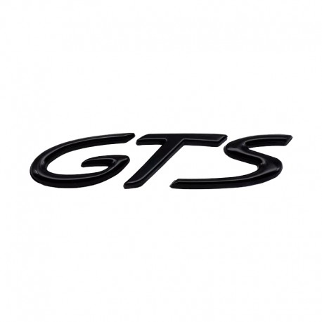 Emblema GTS spate portbagaj Porsche, negru