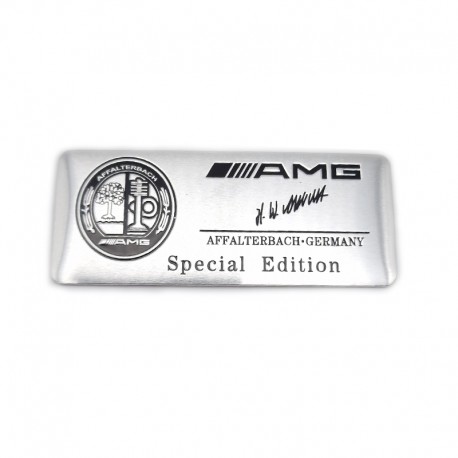 Emblema AMG pentru Mercedes, 8x3cm, gri