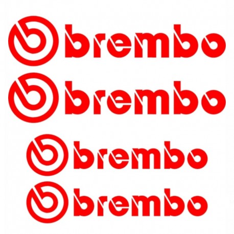 Set 6 Stickere Brembo pentru etriere , rosu