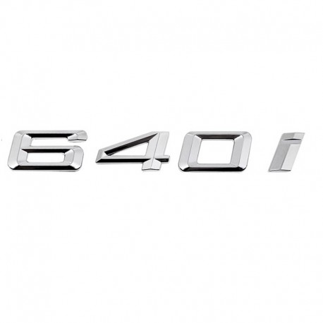Emblema 640i pentru spate portbagaj BMW, chrom