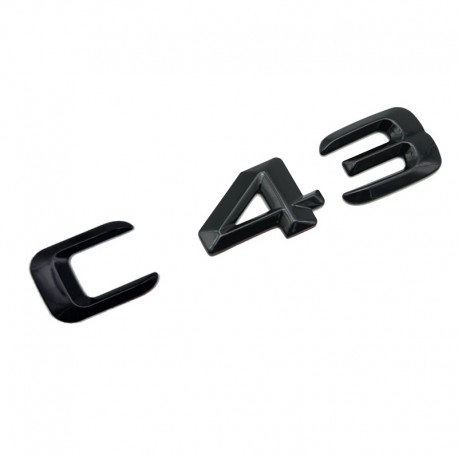 Emblema C 43 pentru spate portbagaj Mercedes, Negru
