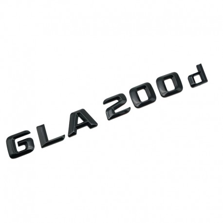 Emblema GLA 200d pentru spate portbagaj Mercedes, Negru