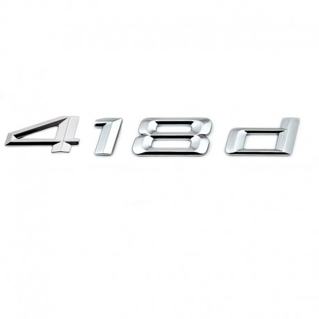 Emblema 418d pentru spate portbagaj BMW, chrom