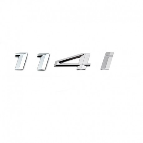 Emblema 114i pentru spate portbagaj BMW, chrom