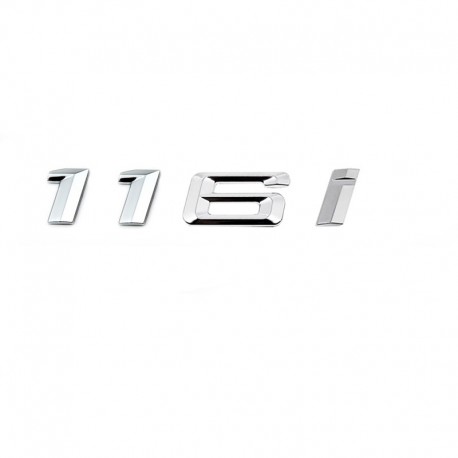 Emblema 116i pentru spate portbagaj BMW, chrom
