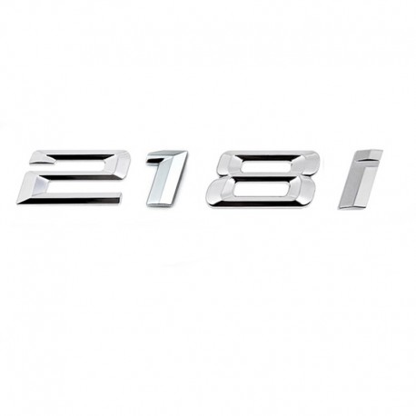 Emblema 218i pentru spate portbagaj BMW, chrom