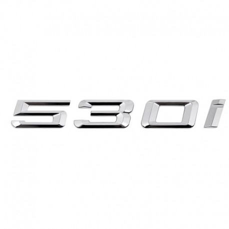 Emblema 530i pentru spate portbagaj BMW, chrom