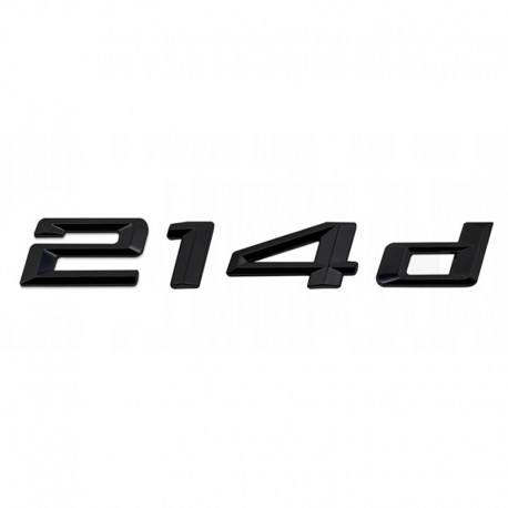 Emblema 214d spate portbagaj BMW, negru