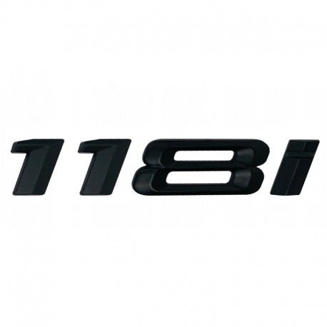 Emblema 118i spate portbagaj BMW, negru