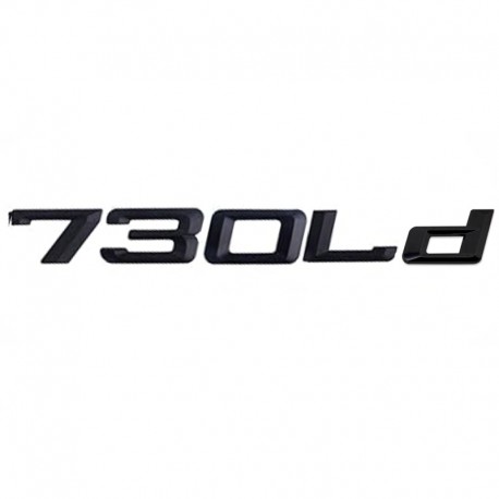 Emblema 730Ld spate portbagaj BMW, negru