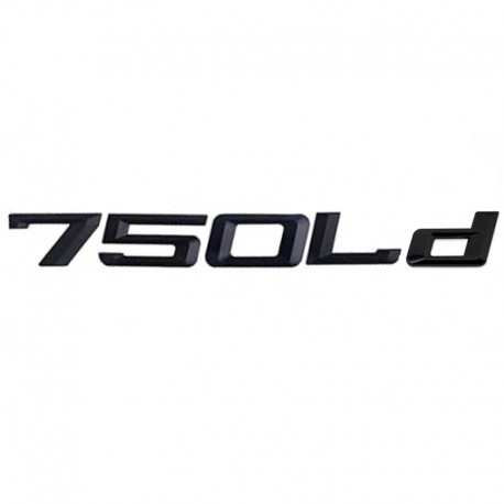 Emblema 750Ld spate portbagaj BMW, negru