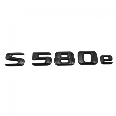 Emblema S 580e Negru, pentru spate portbagaj Mercedes