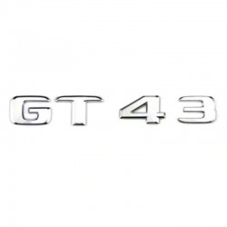 Emblema GT 43 spate portbagaj Mercedes, chrom