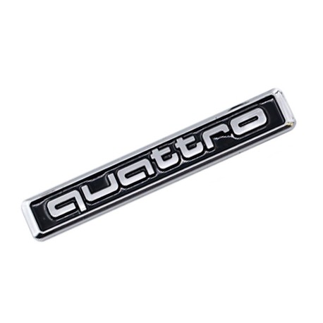 Emblema Audi Quattro spate portbagaj negru